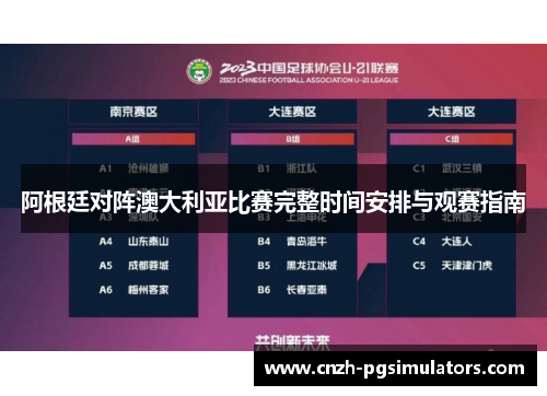 阿根廷对阵澳大利亚比赛完整时间安排与观赛指南